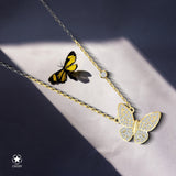 Zirkon-Schmetterlingskette Für Damen 925er Silber mit Anhänger