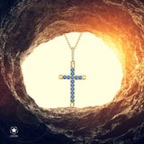 Kreuz Halskette mit Zirkonsteinen Für Damen 925er Silber mit Anhänger