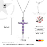 Kreuz Halskette mit Zirkonsteinen Für Damen 925er Silber mit Anhänger