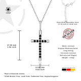 Kreuz Halskette mit Zirkonsteinen Für Damen 925er Silber mit Anhänger