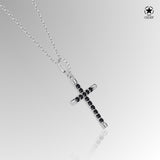 Kreuz Halskette mit Zirkonsteinen Für Damen 925er Silber mit Anhänger