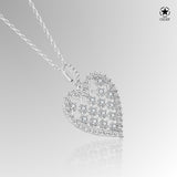 Zirkonstein Herzkette Für Damen 925er Silber mit Anhänger - Silber