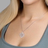 Zirkonstein Herzkette Für Damen 925er Silber mit Anhänger - Silber
