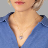 Zirkonstein Herzanhänger Für Damen 925er Silber mit Anhänger - Violett