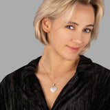 Zirkonstein Herzanhänger Für Damen 925er Silber mit Anhänger - Gelbgrün