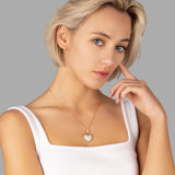Zirkonstein Herzanhänger Für Damen 925er Silber mit Anhänger - Gelb-Weiß-Dunkelblau-