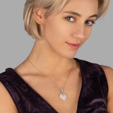 Zirkonstein Herzanhänger Für Damen 925er Silber mit Anhänger - Rosa