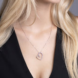 Herzanhänger Zirkonia Für Damen 925er Silber mit Anhänger - Violett