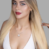 Schutz-und Glückskette Zirkonia Für Damen 925er Silber mit Anhänger - Mehrfarbig