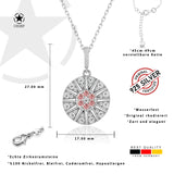 Blume des Lebens Halskette Für Damen 925er Silber mit Anhänger - Rosa