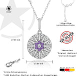 Blume des Lebens Halskette Für Damen 925er Silber mit Anhänger - Violett