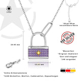 Nordstern-Schlosskette Für Damen 925er Silber mit Anhänger - Violett