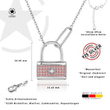 Nordstern-Schlosskette Für Damen 925er Silber mit Anhänger - Rosa