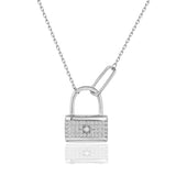 Nordstern-Schlosskette Für Damen 925er Silber mit Anhänger -  Weiß