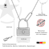 Nordstern-Schlosskette Für Damen 925er Silber mit Anhänger -  Weiß