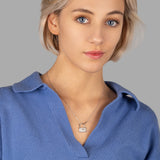 Nordstern-Schlosskette Für Damen 925er Silber mit Anhänger -  Weiß