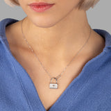 Nordstern-Schlosskette Für Damen 925er Silber mit Anhänger -  Weiß