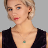 Herzanhänger mit Steinen Für Damen 925er Silber mit Anhänger - Grün