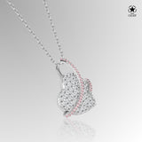 Herzanhänger mit Steinen Für Damen 925er Silber mit Anhänger - Rosa