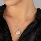 Herzanhänger mit Steinen Für Damen 925er Silber mit Anhänger - Rosa