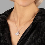 Herzanhänger mit Steinen Für Damen 925er Silber mit Anhänger - Violett-Silber