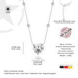 Zirkon Herz Halskette Für Damen 925er Silber mit Anhänger - Weiß