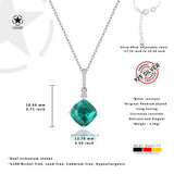 Silberkette mit Zirkonsteinen Für Damen 925er Silber mit Anhänger - Grün