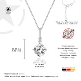 Silberkette mit Zirkonsteinen Für Damen 925er Silber mit Anhänger - Weiß
