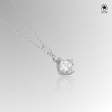 Silberkette mit Zirkonsteinen Für Damen 925er Silber mit Anhänger - Weiß