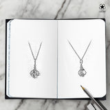 Silberkette mit Zirkonsteinen Für Damen 925er Silber mit Anhänger - Violett