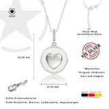 Herz Halskette Emaille Für Damen 925er Silber mit Anhänger - Weiß