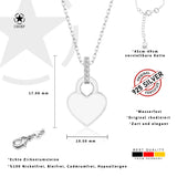 Mini Herz Halskette Emaille Für Damen 925er Silber mit Anhänger - Weiß