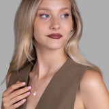 Mini Herz Halskette Emaille Für Damen 925er Silber mit Anhänger - Weiß