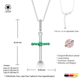 Kreuz Halskette mit Zirkonsteinen Für Damen 925er Silber mit Anhänger