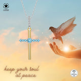 Kreuz Halskette mit Zirkonsteinen Für Damen 925er Silber mit Anhänger