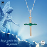Kreuz Halskette mit Zirkonsteinen Für Damen 925er Silber mit Anhänger