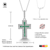 Kreuz Halskette mit Zirkonsteinen Für Damen 925er Silber mit Anhänger