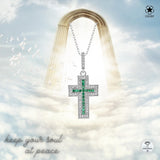 Kreuz Halskette mit Zirkonsteinen Für Damen 925er Silber mit Anhänger