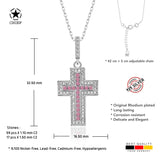 Kreuz Halskette mit Zirkonsteinen Für Damen 925er Silber mit Anhänger