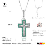 Kreuz Halskette mit Zirkonsteinen Für Damen 925er Silber mit Anhänger