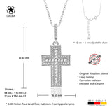 Kreuz Halskette mit Zirkonsteinen Für Damen 925er Silber mit Anhänger