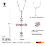 Kreuz Halskette mit Zirkonsteinen Für Damen 925er Silber mit Anhänger