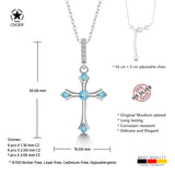 Kreuz Halskette mit Zirkonsteinen Für Damen 925er Silber mit Anhänger