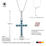 Kreuz Halskette mit Zirkonsteinen Für Damen 925er Silber mit Anhänger