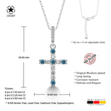 Kreuz Halskette mit Zirkonsteinen Für Damen 925er Silber mit Anhänger