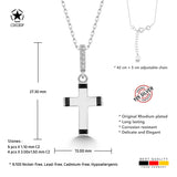 Kreuz Halskette mit Zirkonsteinen Für Damen 925er Silber mit Anhänger
