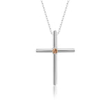 Kreuz Halskette mit Zirkonsteinen Für Damen 925er Silber mit Anhänger