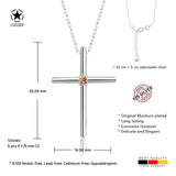 Kreuz Halskette mit Zirkonsteinen Für Damen 925er Silber mit Anhänger