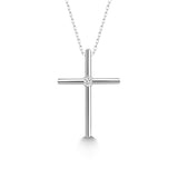 Kreuz Halskette mit Zirkonsteinen Für Damen 925er Silber mit Anhänger