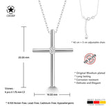 Kreuz Halskette mit Zirkonsteinen Für Damen 925er Silber mit Anhänger